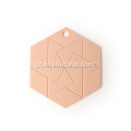 Tapete de refeição de silicone personalizado em formato hexagonal